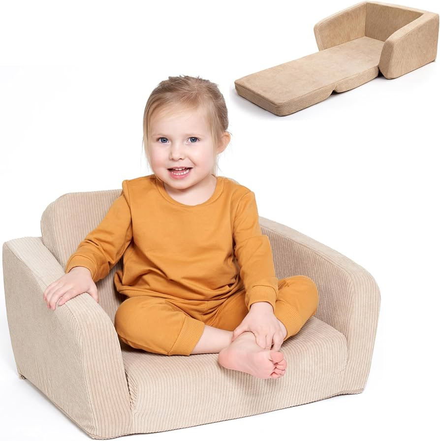 ZICOTO Stylish Kids Chair for Toddlers - Sturdy Flip Out Couch That Creates a Comfortable and Fun... | Amazon (US)