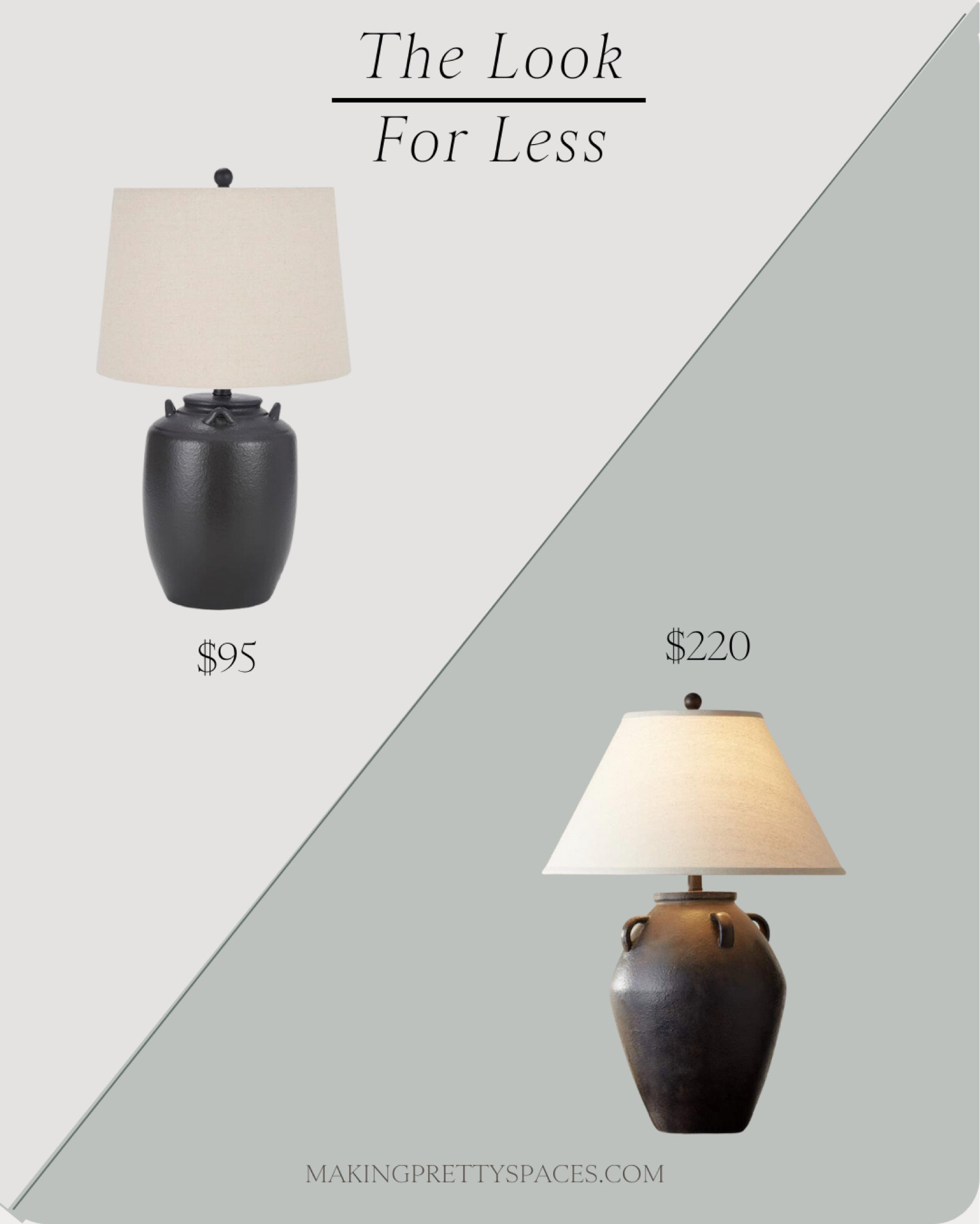 Look for less, splurge vs save, table lamp, ceramic, stoneware, linen lamp shade, jug, affordable home, home decor, interior design 

#LTKfindsunder100 #LTKSeasonal #LTKhome