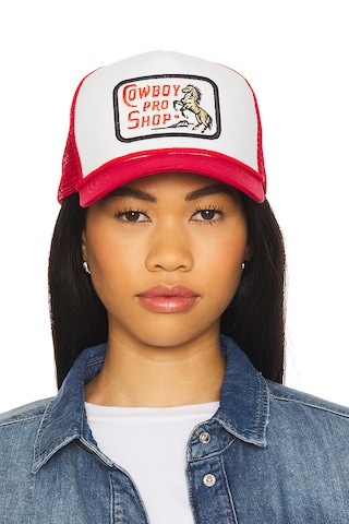 Sendero Provisions Co. Cowboy Pro Shop Hat in White & Red from Revolve.com | Revolve Clothing (Global)
