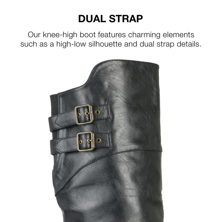 Women's Journee Collection Tori Wide Calf Black 10 M - Walmart.com | Walmart (US)