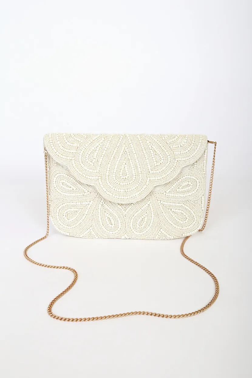 Stunning Addition White Beaded Clutch | Lulus (US)