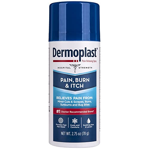 Dermoplast Pain, Burn & Itch Relief Spray for Minor Cuts, Burns and Bug Bites, 2.75 Oz (Packaging May Vary) | Amazon (US)