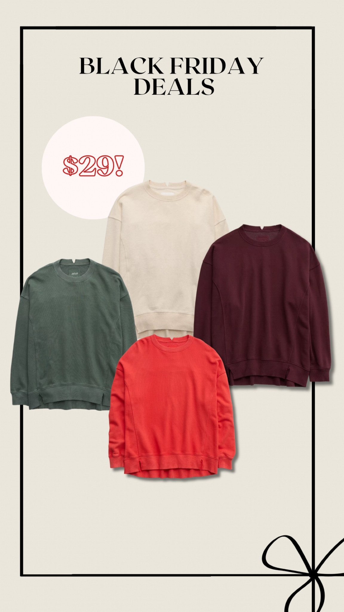 $29 one of my fave aerie sweatshirts!! They have a good oversized fit and length so stay with your true size


#LTKGiftGuide #LTKSeasonal #LTKCyberWeek