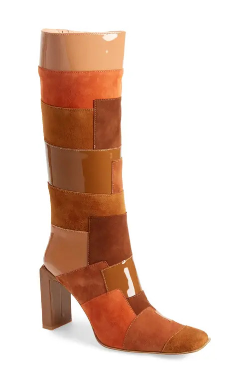 Jeffrey Campbell Lightspeed Patchwork Boot in Tan Multi at Nordstrom, Size 7.5 | Nordstrom