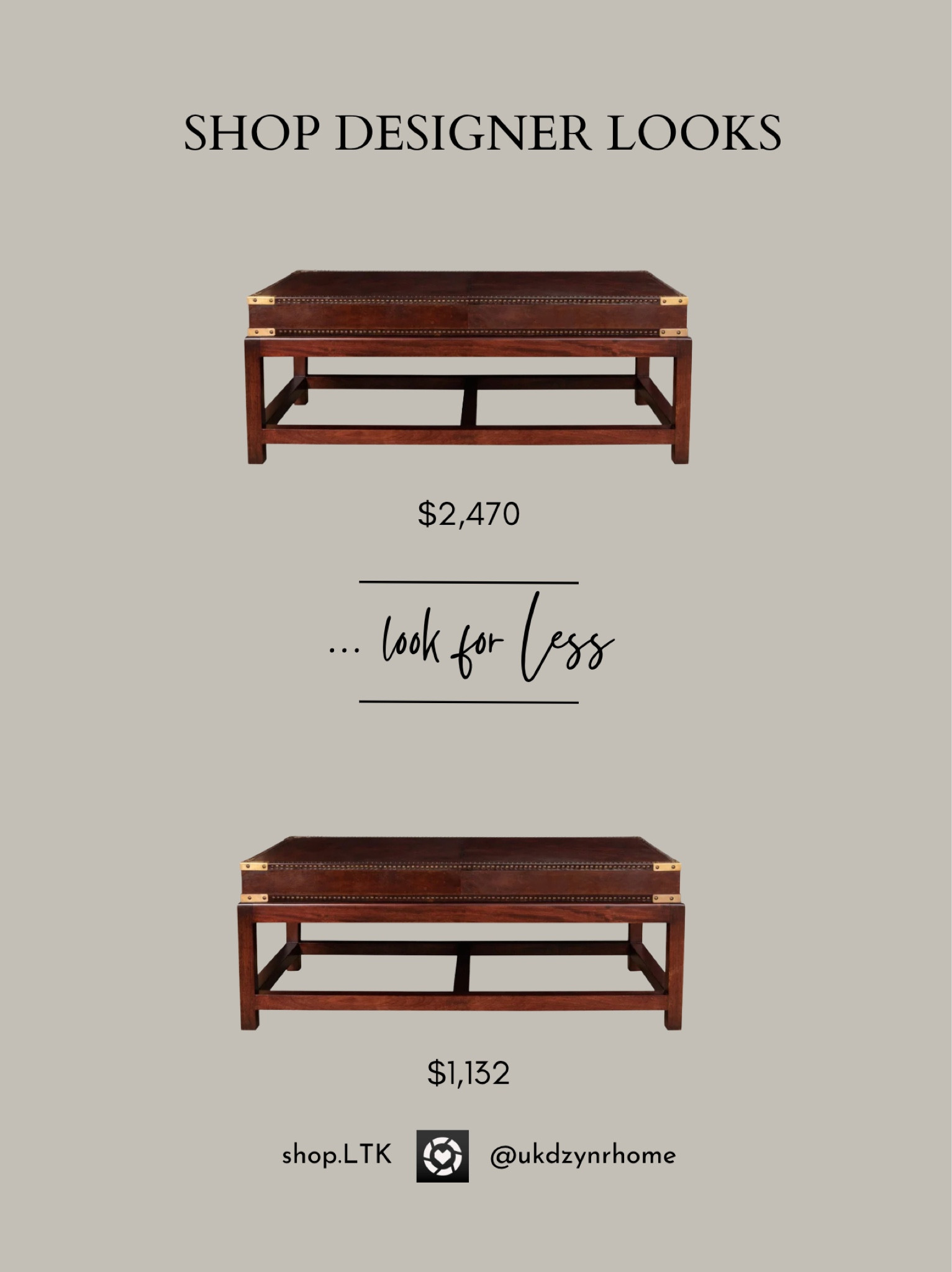 Campaign Style Coffee Table Designer Looks for Less

#LTKhome