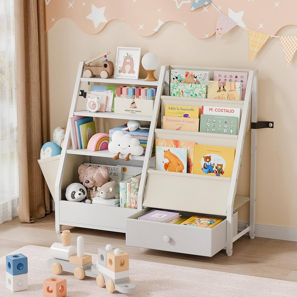 Kids Bookshelf and Toy Storage - Kids Book Shelf for Kids Rooms, Toddler Bookshelf Baby Bookcase ... | Amazon (US)