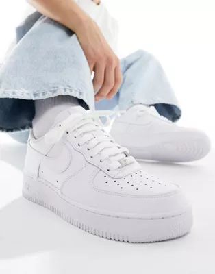 Nike Air Force 1 '07 sneakers in triple white | ASOS (Global)