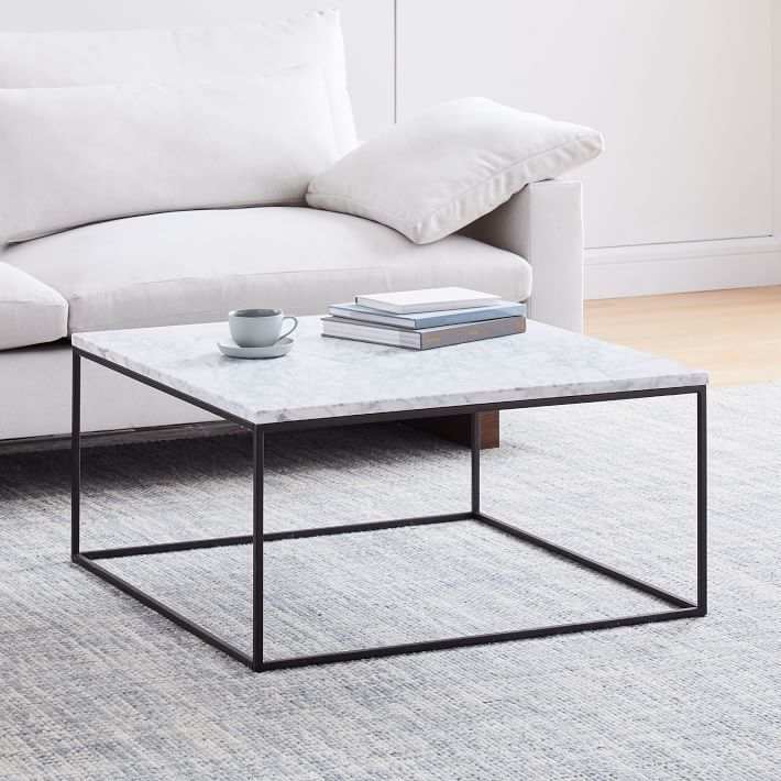 Streamline Square Coffee Table - Marble | West Elm (US)
