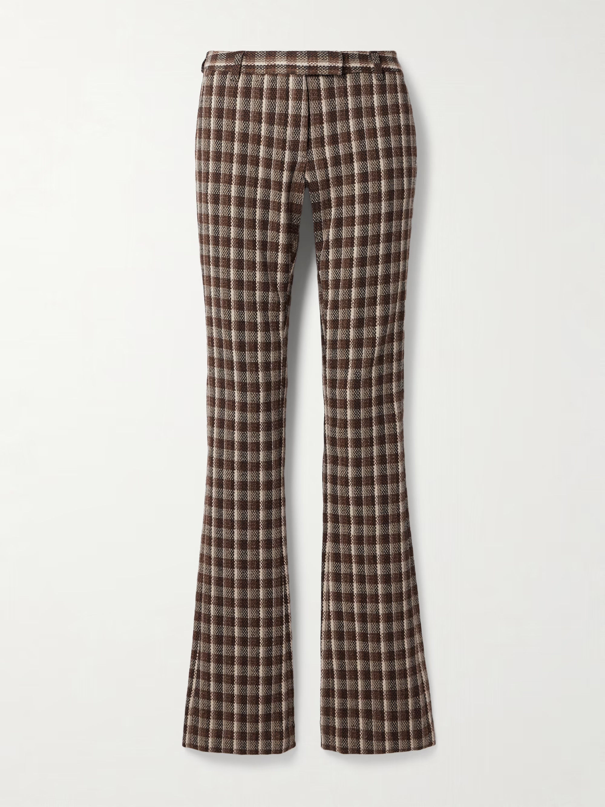 Checked woven flared pants | NET-A-PORTER (US)