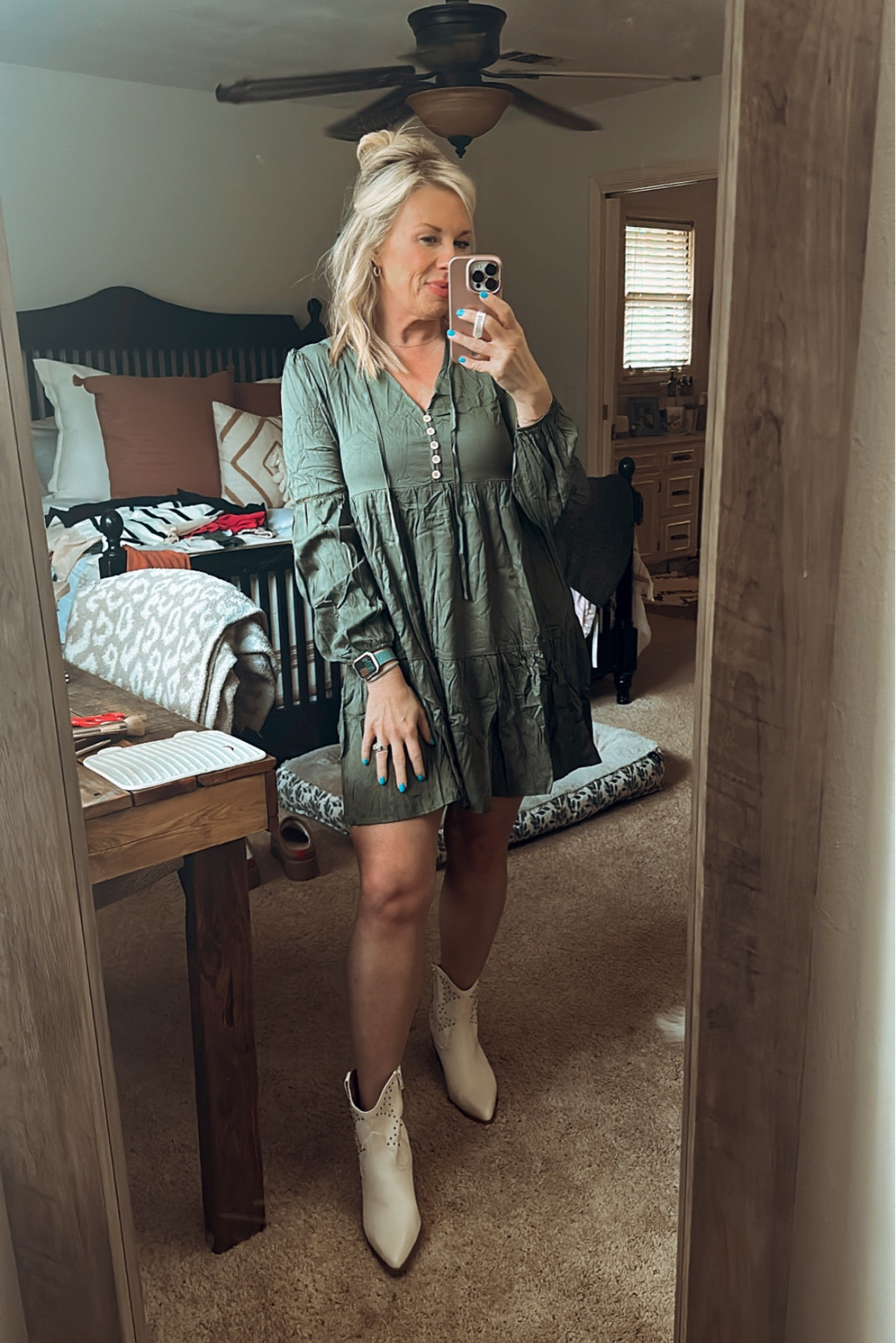 Wrinkled but soooooo cute! Perfect color for fall and fabric feels great too. 😍

#LTKsalealert #LTKover40 #LTKstyletip