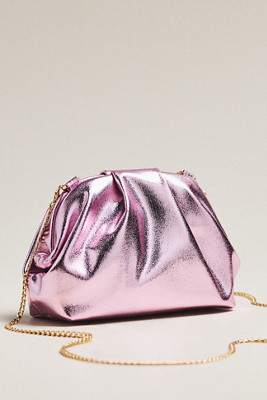 Metallic Faux Leather Clutch | Anthropologie (US)