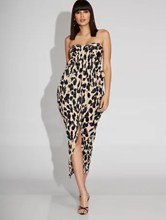 Leopard-Print Strapless Maxi Dress - Gabrielle Union Collection | New York & Company