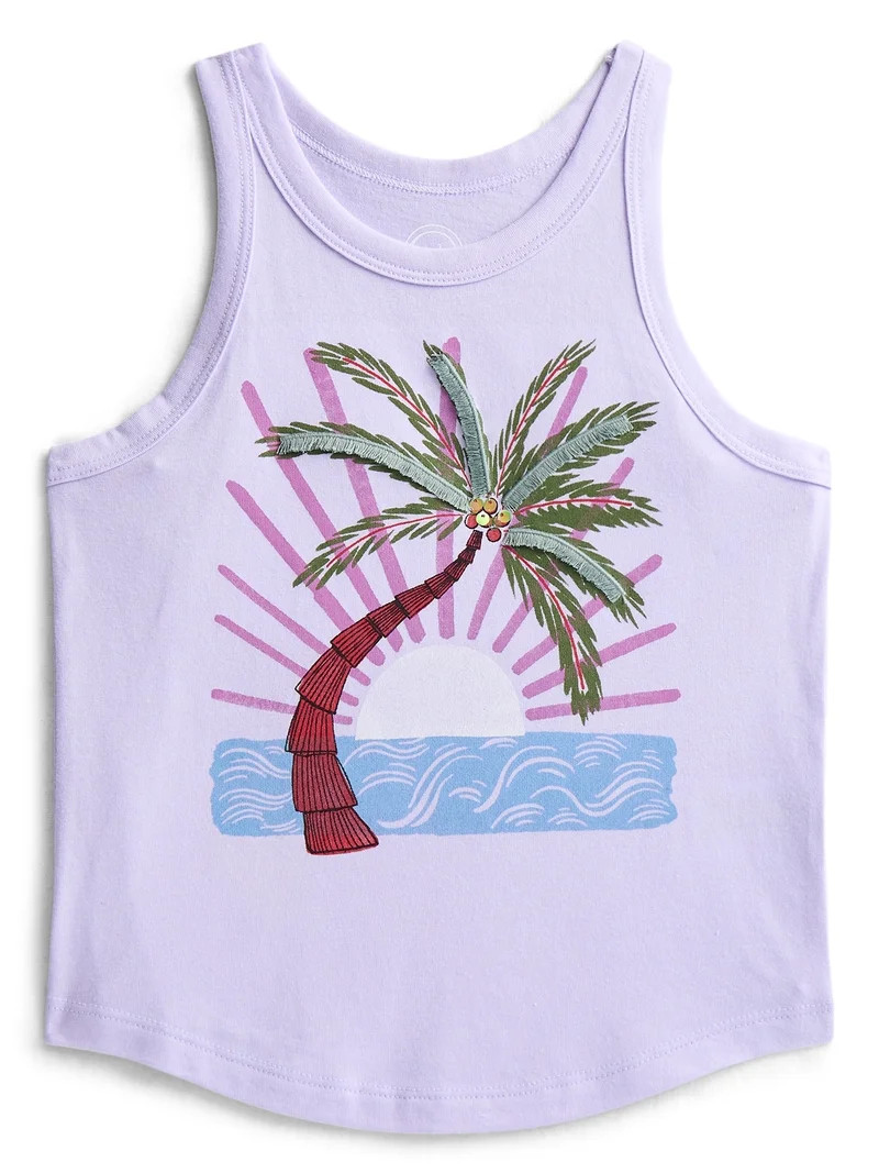 Wonder Nation Girls Graphic Tank Top, Sizes 4-18 & Plus | Walmart (US)