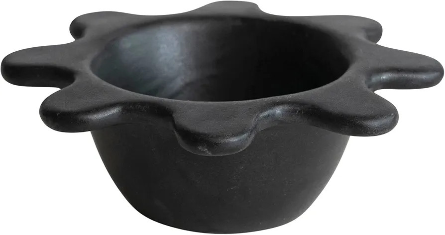 Creative Co-Op Stoneware Flower Shaped, Matte Black Bowl | Amazon (CA)