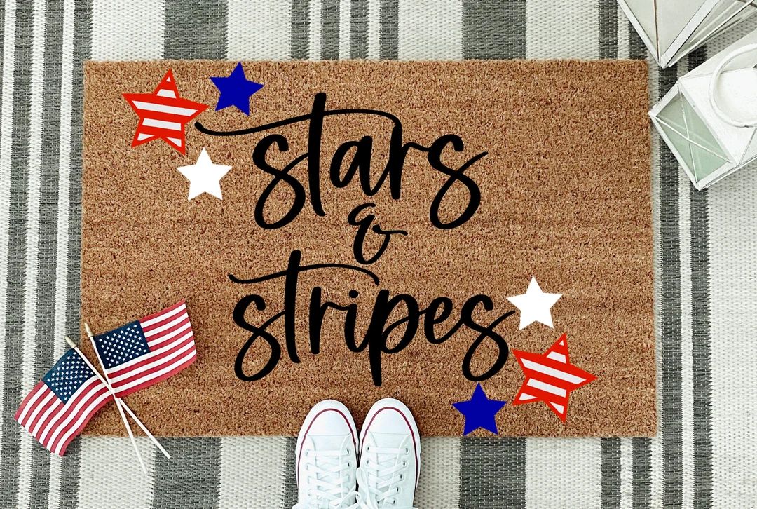 Stars and Stripes, Door mat, Doormat, 4th of July Decor, Summer Door mat, Housewarming Gift, Summ... | Etsy (US)