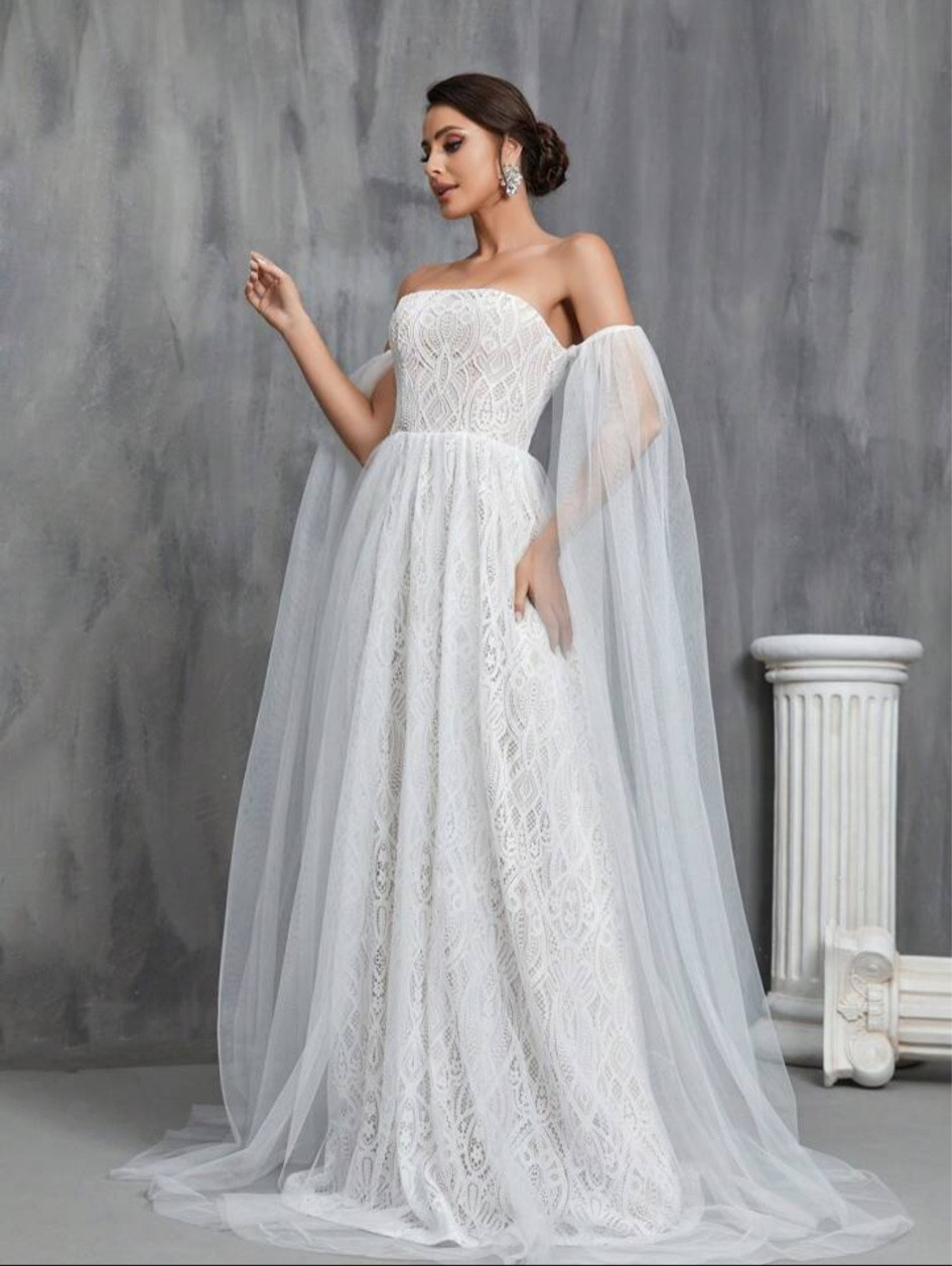 No stress off shoulder wedding dresses guide 

#LTKwedding