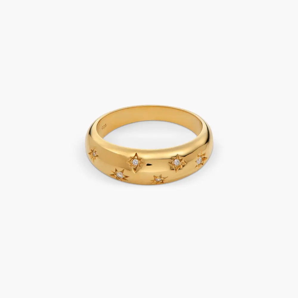Celestial Curve Ring- Gold Vermeil | Oak & Luna (US)