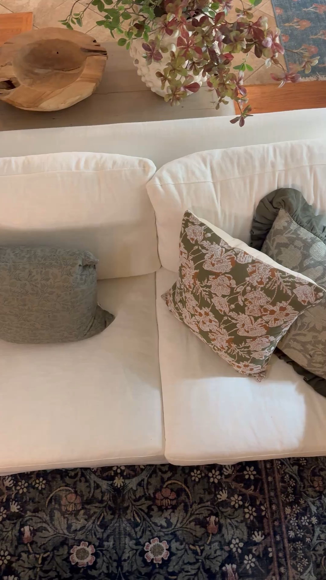 Cozy living room vibes. Pillow, slipcovered sofa, rug

#LTKFindsUnder100 #LTKHome #LTKSaleAlert