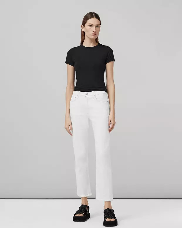 Harlow Mid-Rise Straight - Optic White | rag + bone