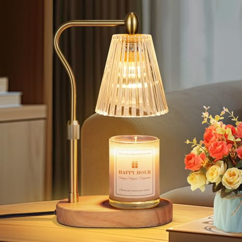 Imenlox Candle Warmer Lamp, with Timer and Dimmer, Adjustable Height, Mother' s Day Gifts for Mom, Birthday Gifts for Women, House Warming Gifts Room Decor, Wax Warmer for Jar Candles(Amber) | Amazon (US)