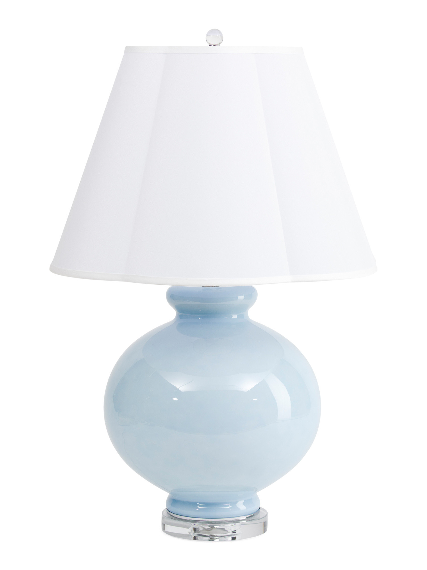 28in Glass Table Lamp With Shaped Shade | TJ Maxx