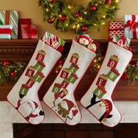 Personalized Christmas Presents Stocking - Holiday Décor Custom Family Stockings 19"" Long Choose From 4 Designs | Etsy (US)