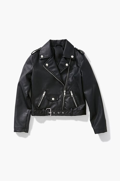 Girls Faux Leather Moto Jacket (Kids) | Forever 21 (US)