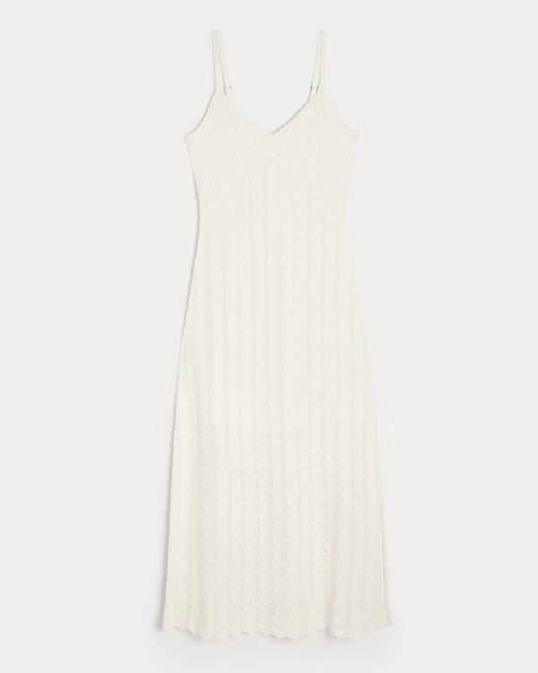 Crochet-Style Midi Dress | Hollister (US)