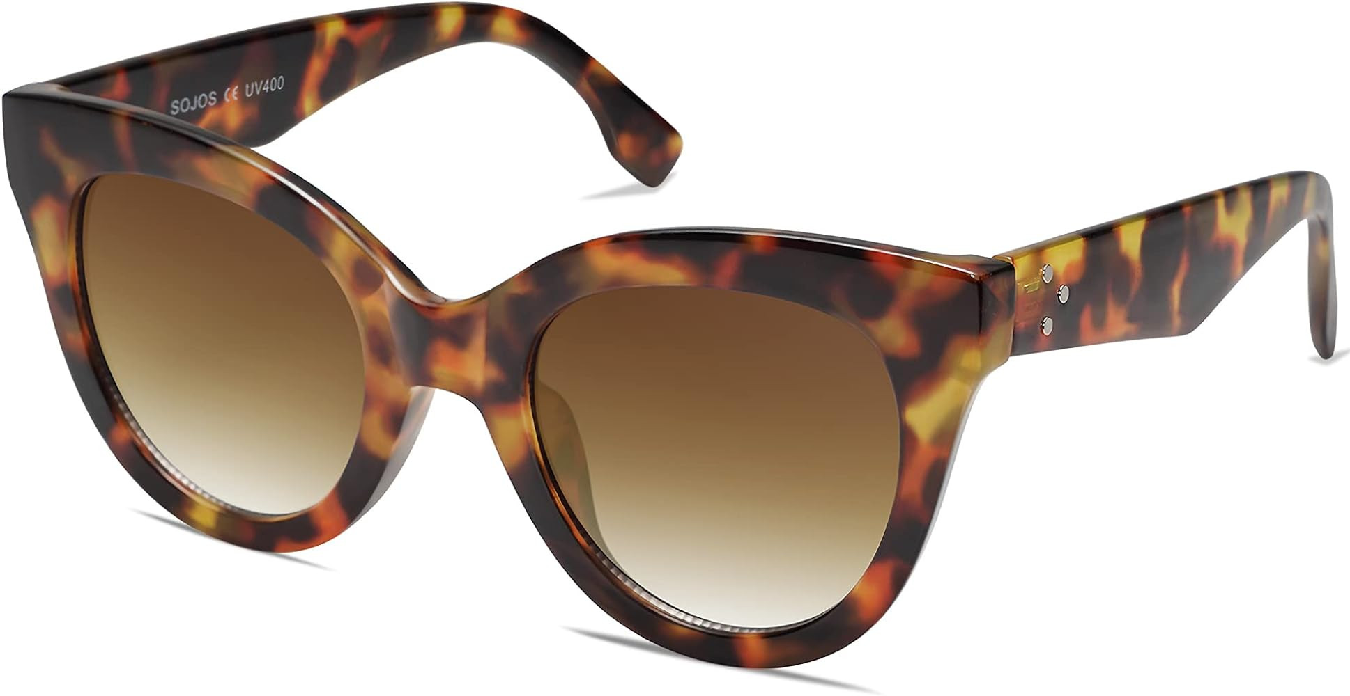 SOJOS Retro Oversized Cateye Sunglasses for Women Large Vintage Trendy Shades SJ2074 | Amazon (US)