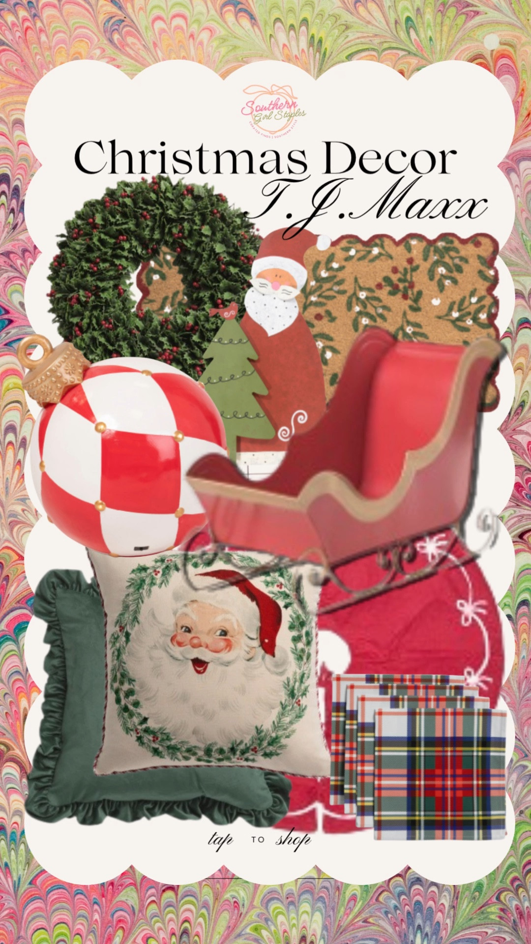 Traditional Christmas decor from TJMaxx 

#LTKFindsUnder50 #LTKHome #LTKSeasonal