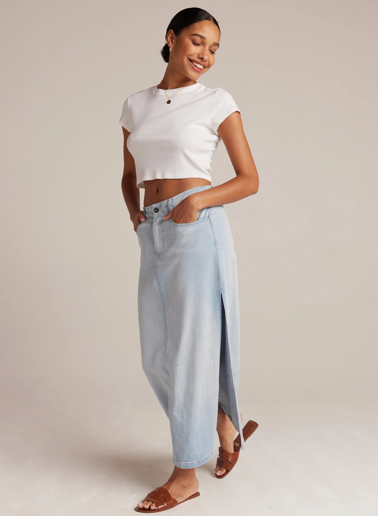 INDIGO - SIDE SLIT SKIRT ONMTW - Bella Dahl | Bella Dahl