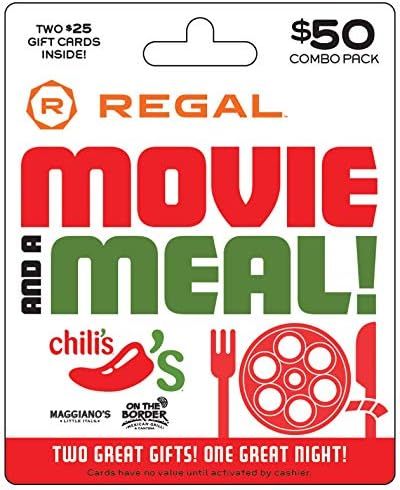 Brinker-Regal Entertainment Movie & A Meal Gift Cards, Multipack of 2 | Amazon (US)
