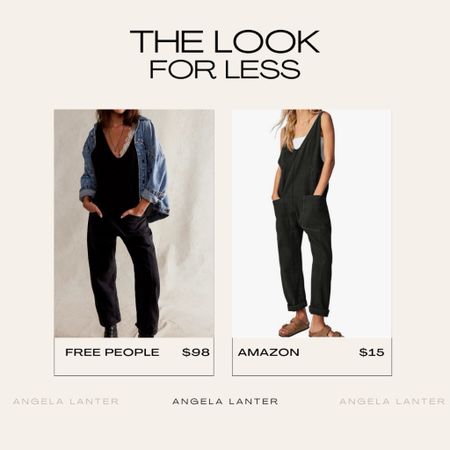 Amazon find: Free People High Roller jumpsuit dupe alert! Get the look for less. Amazon coupon code: 50OFFWIH + 20% Coupon 🙌🏼

#LTKstyletip #LTKfindsunder50 #LTKsalealert