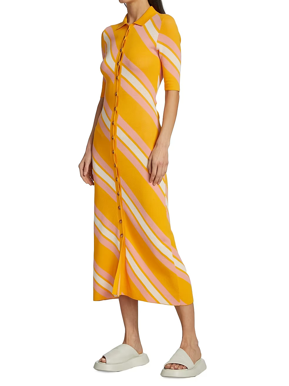 Aurelia Cut-Out Knit Shirtdress | Saks Fifth Avenue