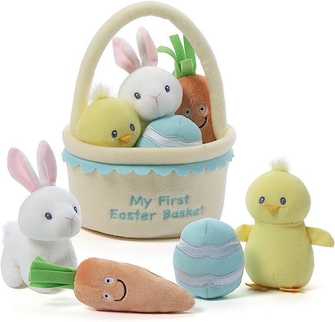 Baby GUND My First Easter Basket Playset Stuffed Plush, 5 pieces | Amazon (US)