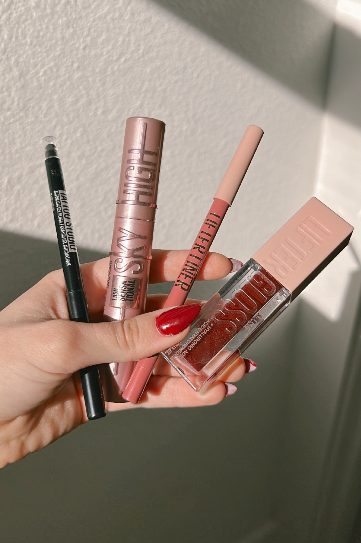 makeup products used at the maybelline target holiday wonderland event!