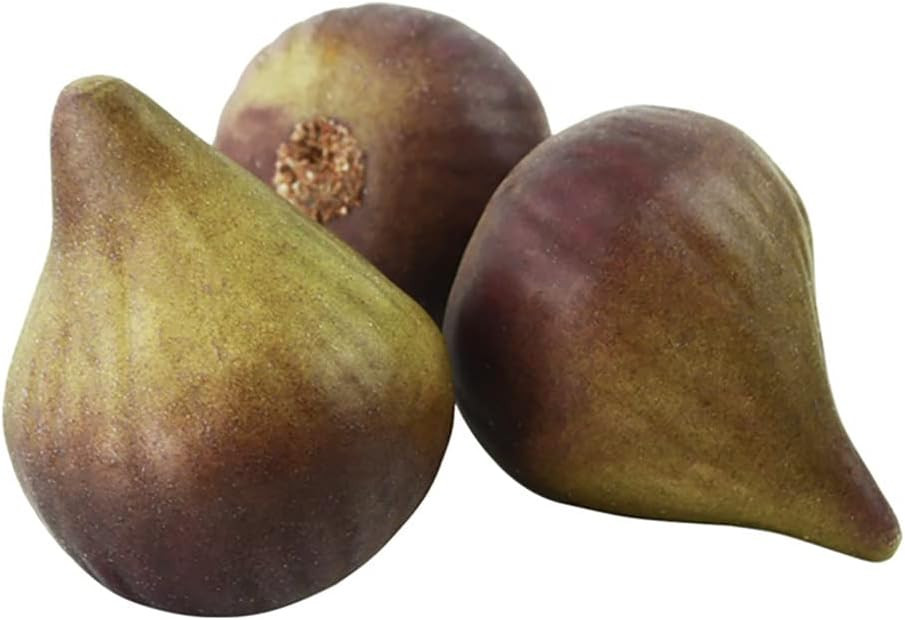 DDJYP 6pcs Fake Figs Artificial Fruit Fig Lifelike Decorative Fruit Model for Home Kitchen Cabinet Decoration Table Display Supermarket Photography Props | Amazon (US)