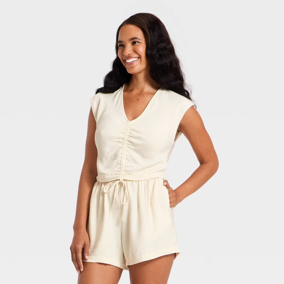 Women's Modern Gauze Tie-Top - A New Day™ | Target