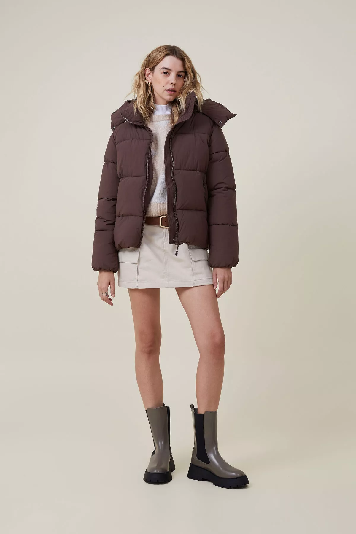 Cotton on puffer on sale jacket