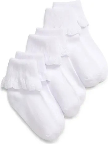 Kids' Scallop 3-Pack Socks | Nordstrom