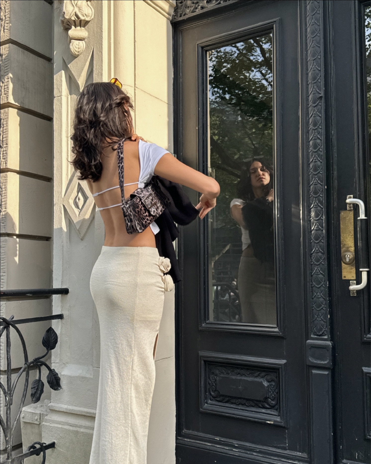 open back weekend spring summer outfit 🌼 yellow maxi skirt with flower detail from bershka & open back white crop top from pull and bear ❣️

#LTKSeasonal #LTKstyletip #LTKeurope