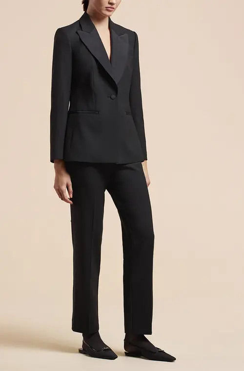 Rebecca Taylor Tuxedo Blazer in Black at Nordstrom, Size 00 | Nordstrom