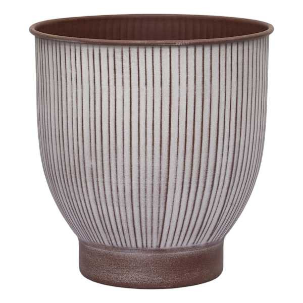 Sofie Brown Rust Metal Planter, Medium, sold by At Home | At Home