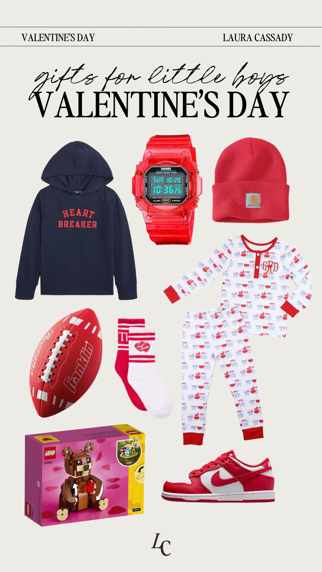 Valentine's Day gift ideas for little boys!


Valentine's Day, gifts ideas, little boys, kids, football, pajamas, legos, beanie 

 #LTKGiftGuide #LTKSeasonal #LTKKids