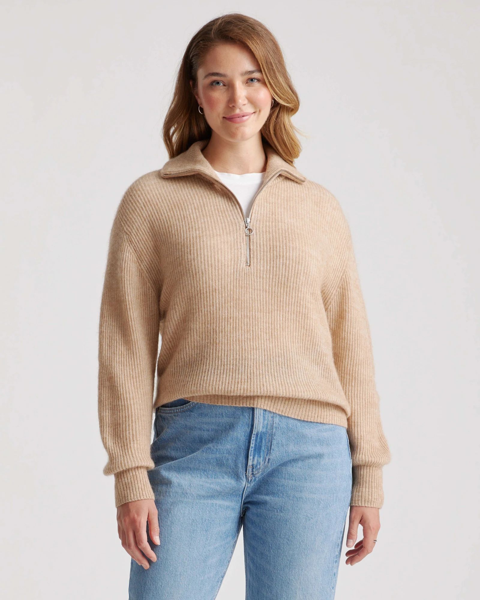 Alpaca Quarter Zip Sweater | Quince | Quince