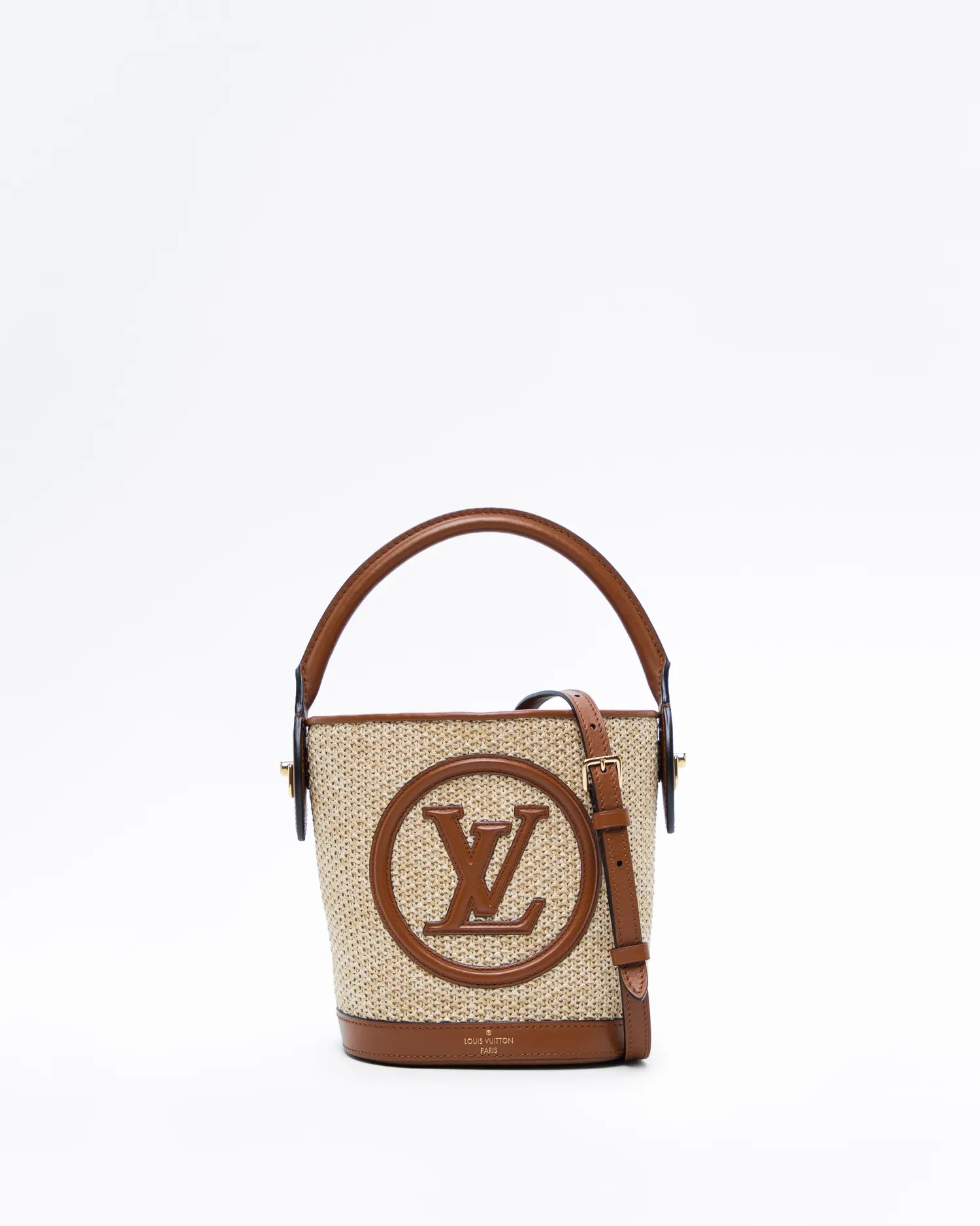 Knitted Raffia Petit Bucket Bag | Vivrelle