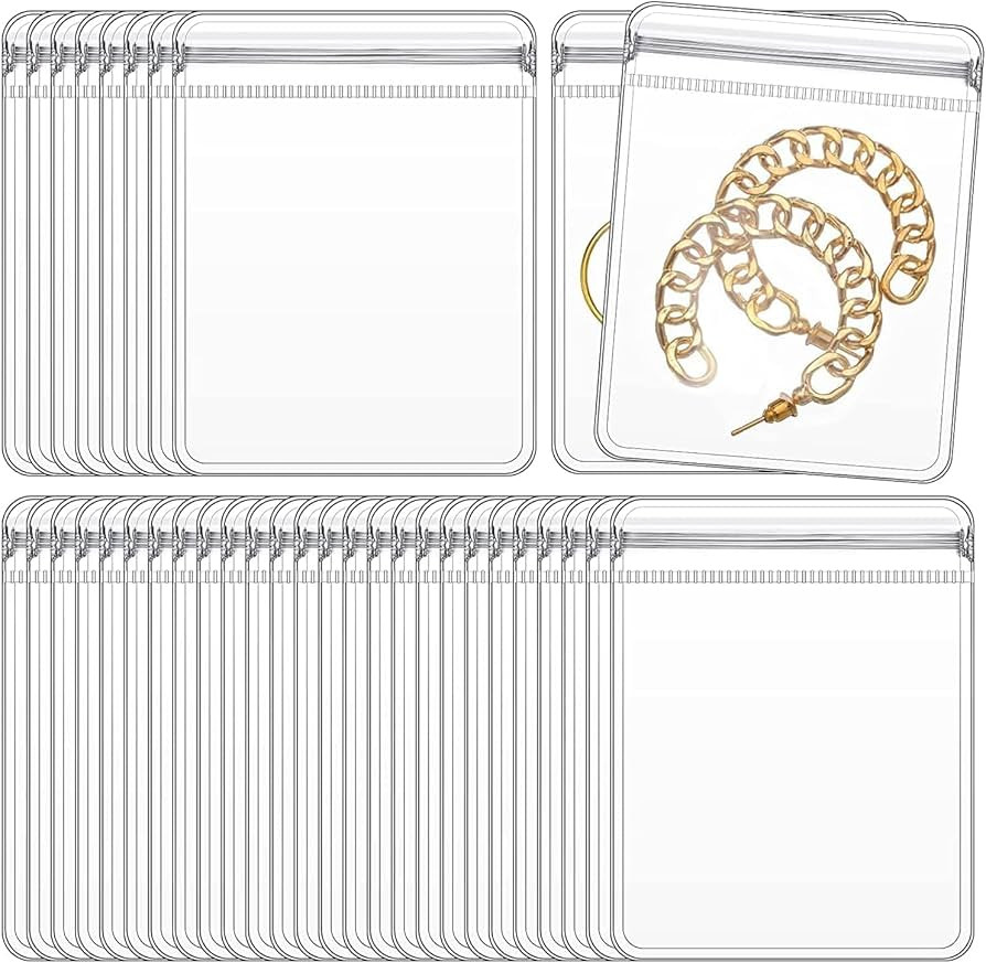 GSXRB PVC Jewelry Pouches Clear Zipper Bags Anti Oxidizing Earrings Storage Bags for Storage Jewe... | Amazon (CA)