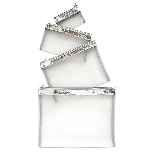 Multi Purpose 4 Piece Mesh Bag Set for Travel, Office Supplies, Cosmetic, Paper, Bill and Credit ... | Amazon (US)