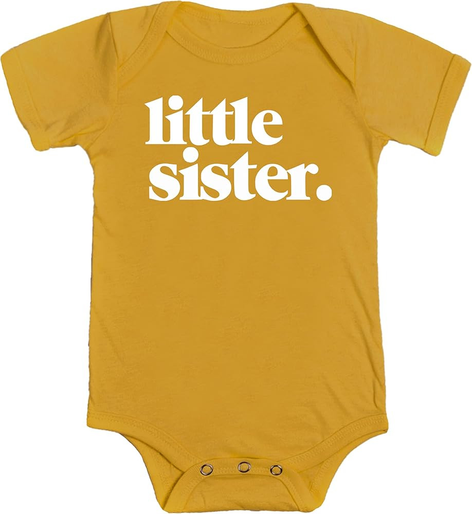 Olive Loves Apple Little Sister Bodysuit for Baby Girls Sibling Outfit | Amazon (US)