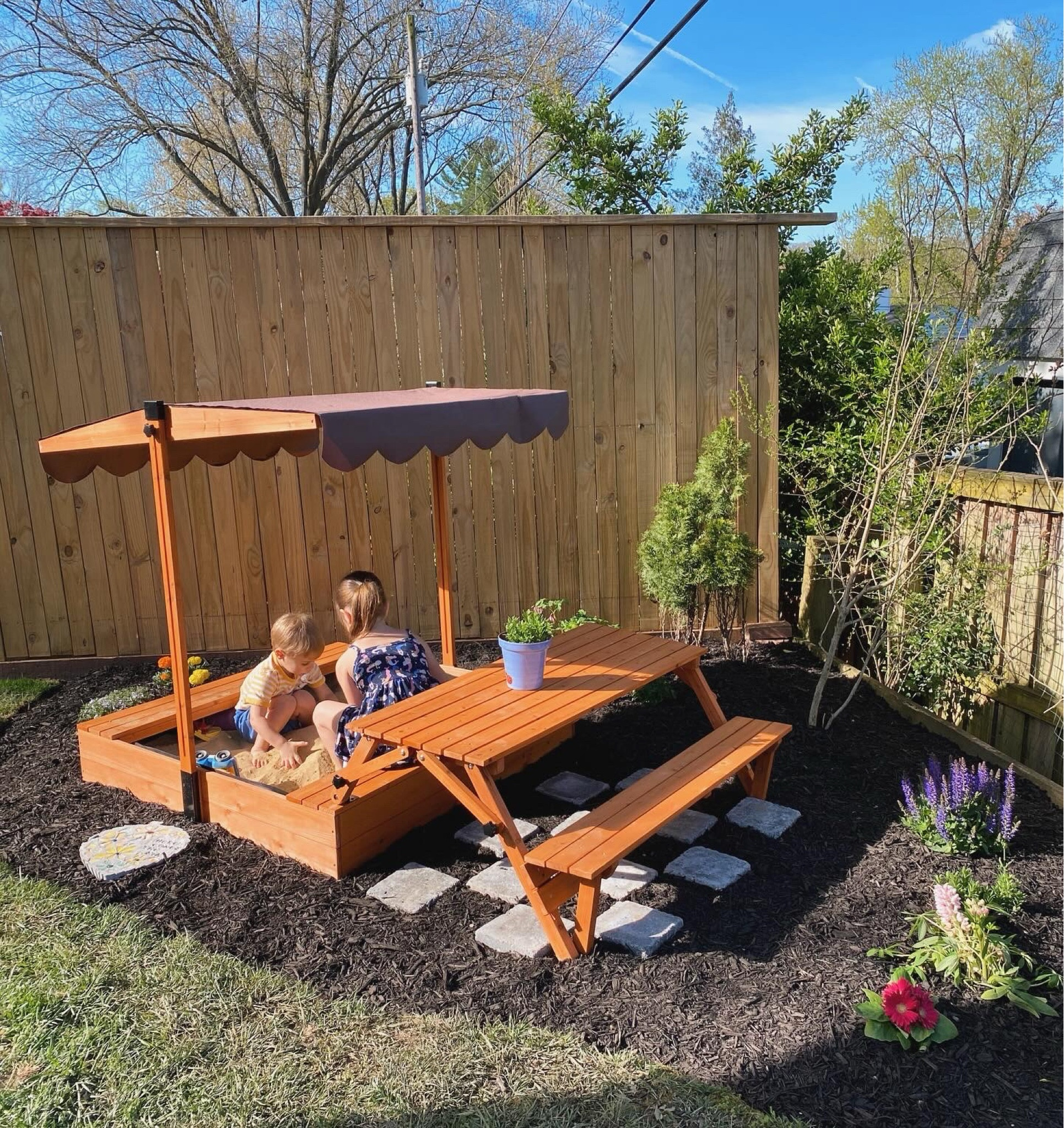 We are in love with our new sandbox! 🏖️🏰🚚🌸

#LTKhome #LTKkids #LTKfamily